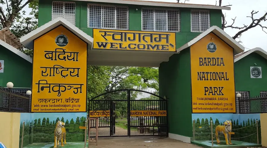 Entrance gate of Bardiya National Park