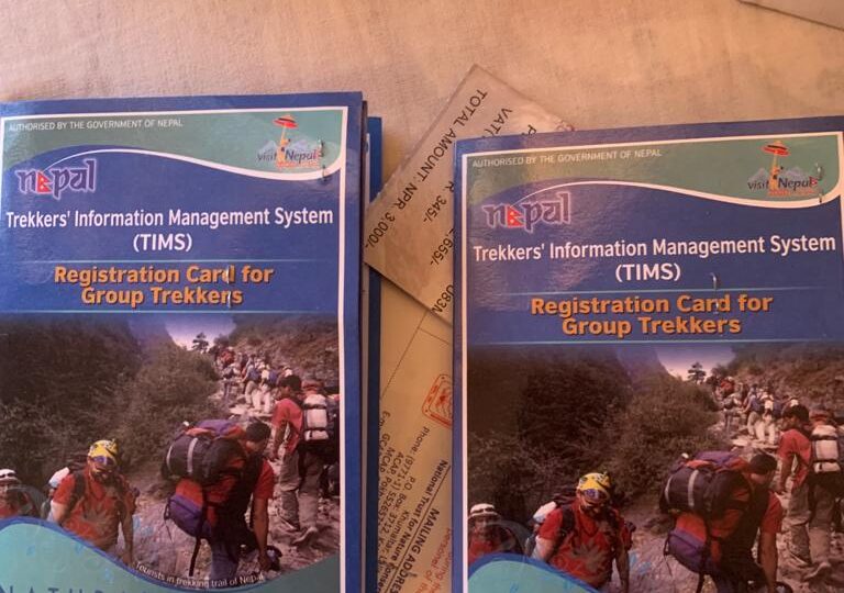 Fees And Tims Card For Annapurna Trekking Permits