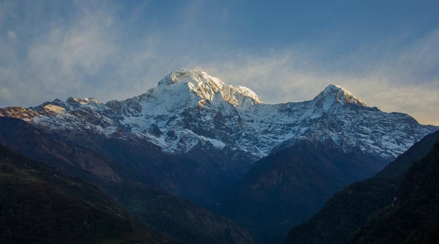 A view of Annapurna South and Hiunchuli