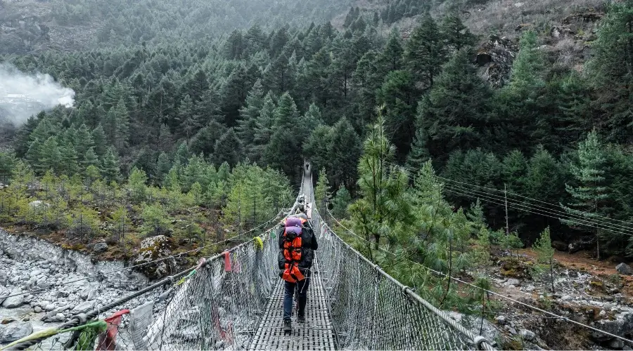 Bridge on the way to Phakding