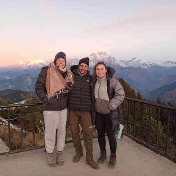 Himalayan Masters guide with guest at poon hill