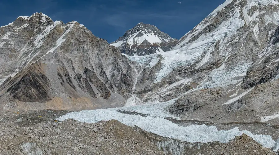 Khumbu Icefall seen from Everest Base Camp