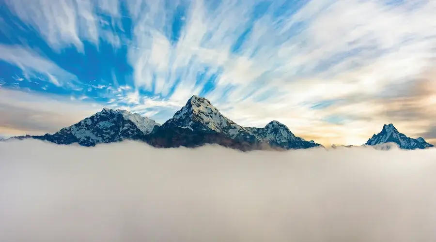 Majestic view of mountains seen from Ghorepani Poonhill Trek