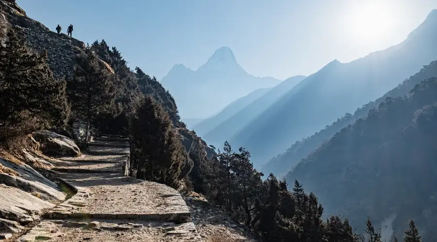 View of Ama Dablam in the background