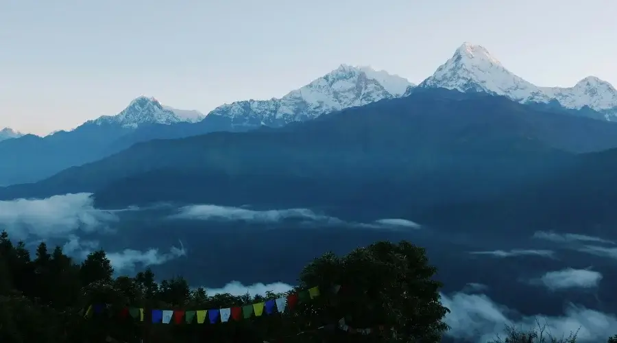 View of Mt. Machhapuchhare seen from Ghorepani