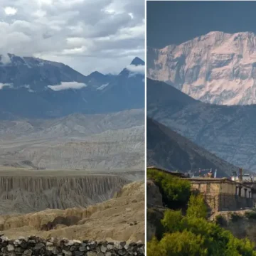 A view seen on the way to Upper Mustang trail