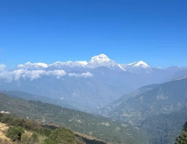 Amazing Annapurna Range seen from Ghorepani Poon Hill Trek