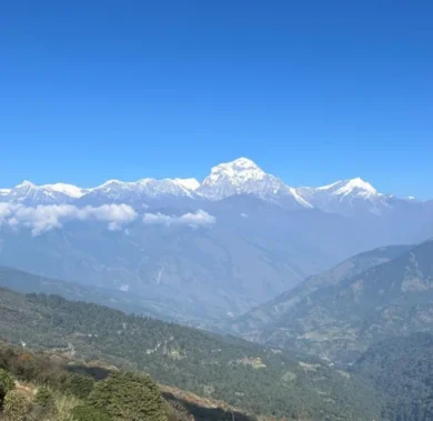 Amazing Annapurna Range seen from Ghorepani Poon Hill Trek