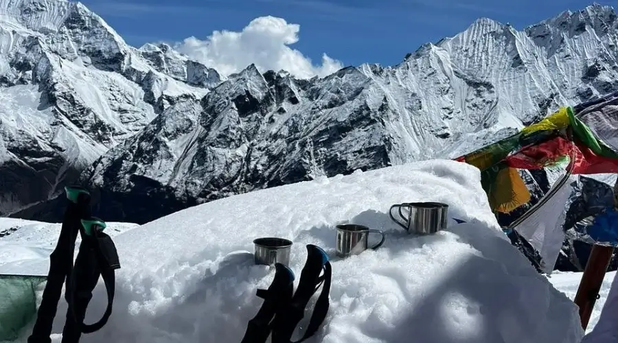 Amazing mountain views seen from Yala Peak Nepal