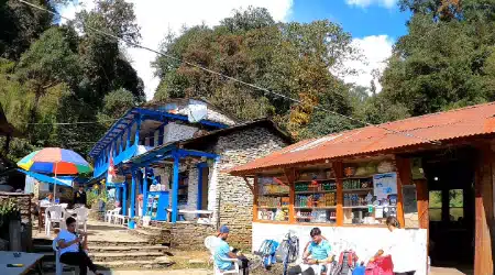 Bhaisi-Kharka-teahouses-at-khorpa-trek-route