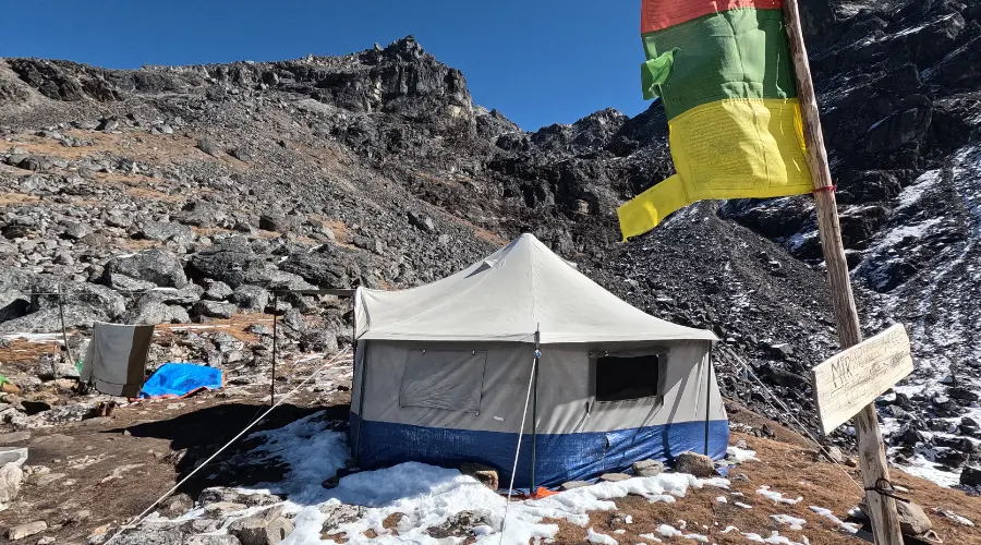 Camp accommodation for Kanchenjunga Base Camp Trek