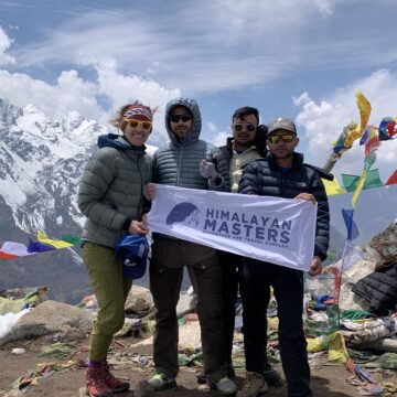 Our crew and client in Himalayan Masters