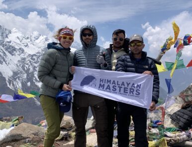 Our crew and client in Himalayan Masters