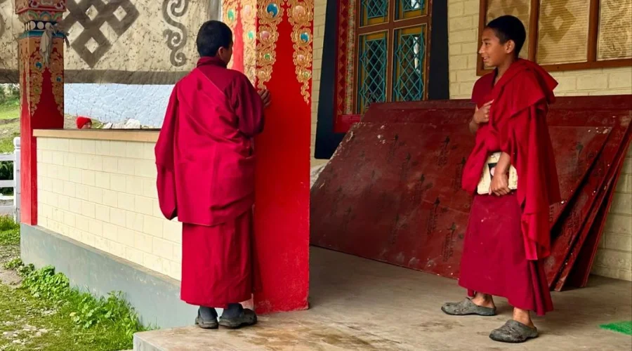 Monk Students on the monastery