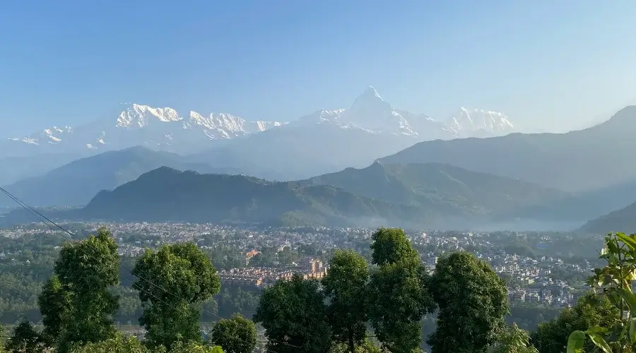 Mount Machhapuchhare seen from Pokhara