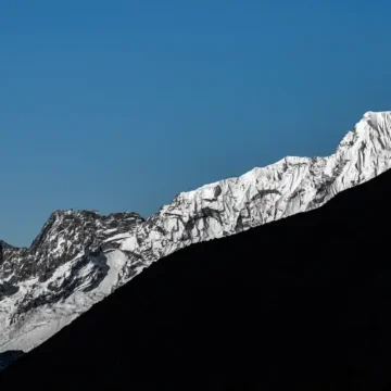 Mountain range seen from Everest region Nepal