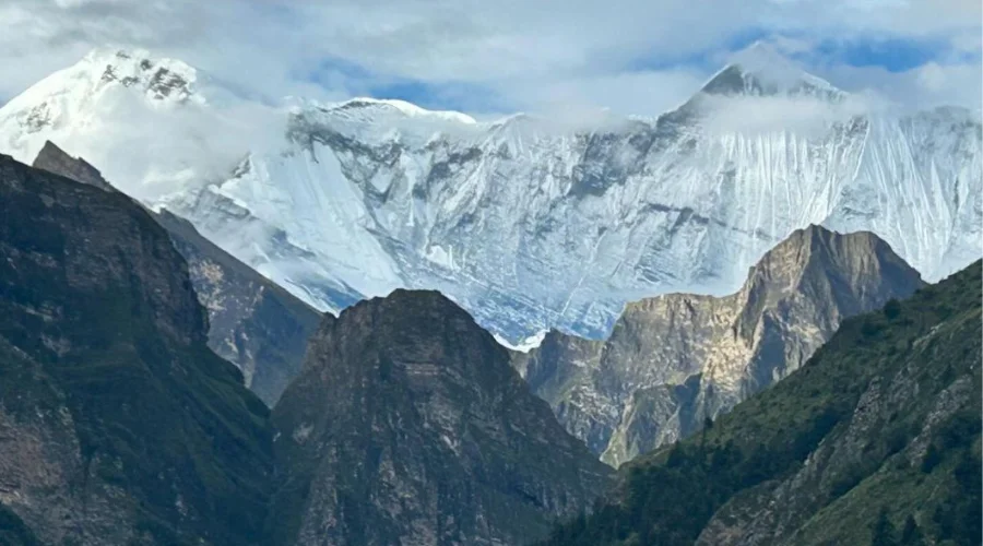 Mountain seen from Nar Phu Valley trek