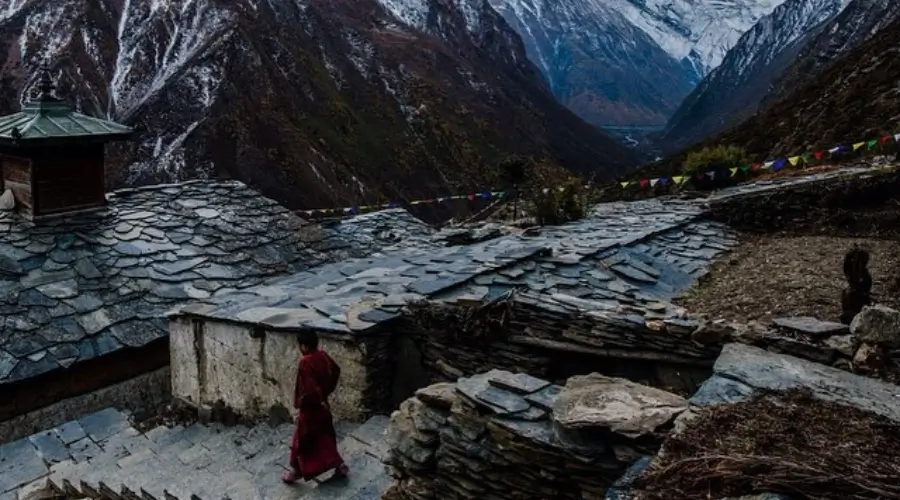 A picture of Mu Gompa from top angle