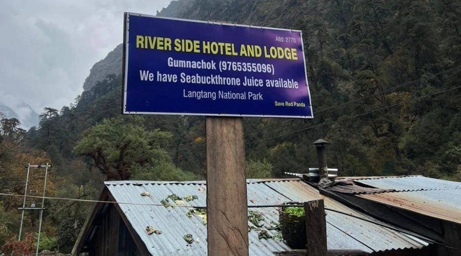 Riverside Lodge on the way to Langtang Village from Lama Hotel