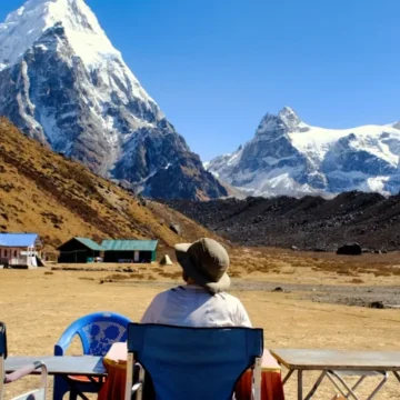 Teahouse view from Kanchenjunga Base camp