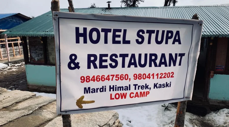 food and accommodations in mardi himal base camp trek
