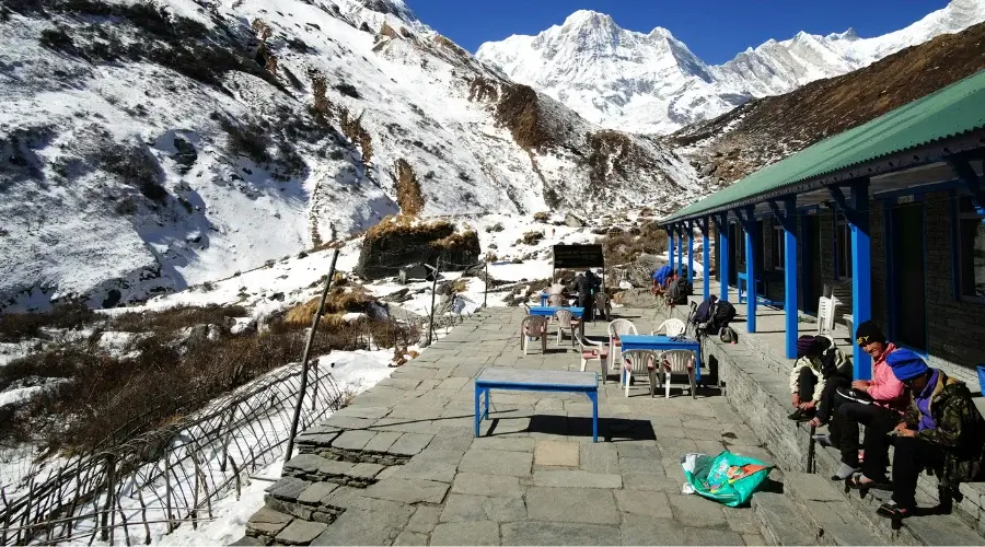 View from Machhapuchhare Base Camp