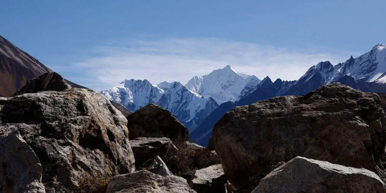 View of Langtang Himal seen from the valley