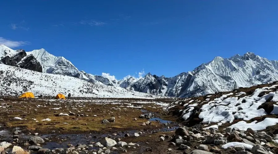 View of Yala peak base Camp