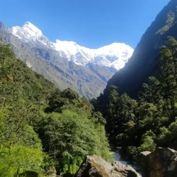 View seen on the way to Langtang Village with Langtang Himalaya in the far sight