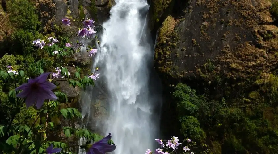 Waterfall on the way to trek