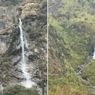 Waterfall seen on the Tamang Heritage Trek