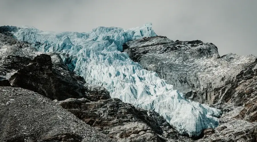 Huge icefall in lobuche region