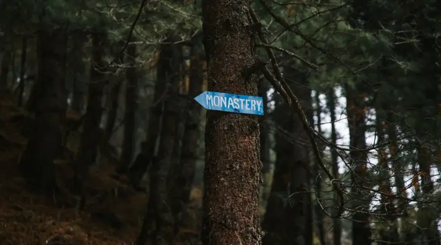 Signboard for Monastery in Everest