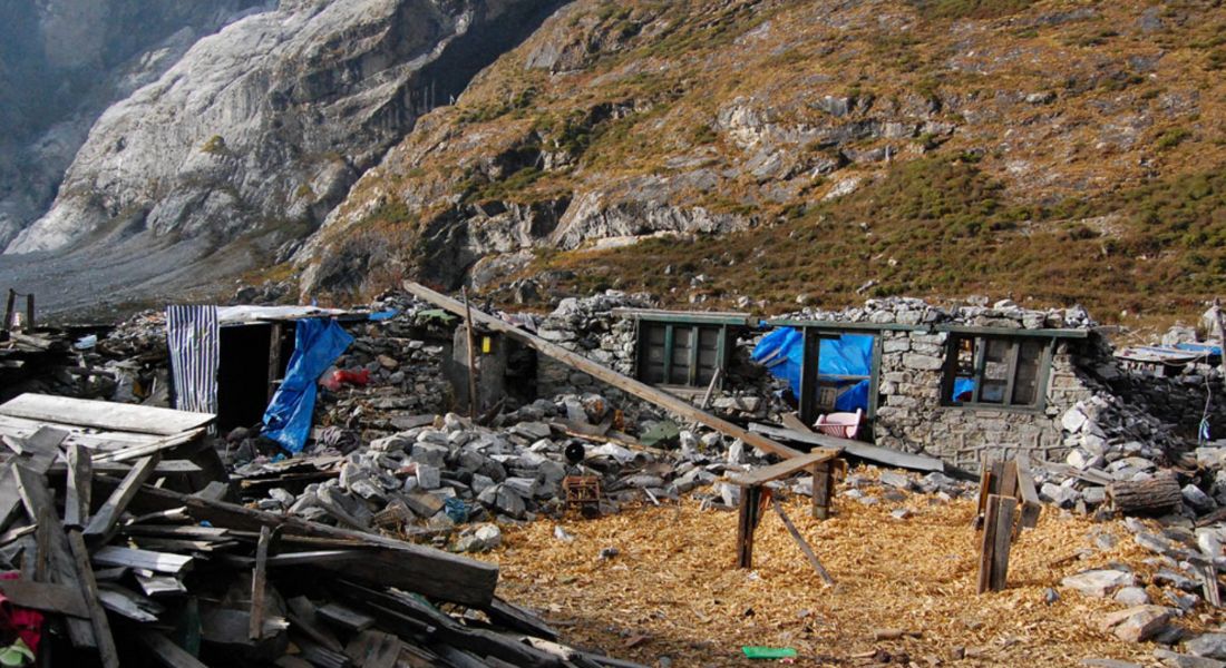 Langtang valley after earthquake 2015