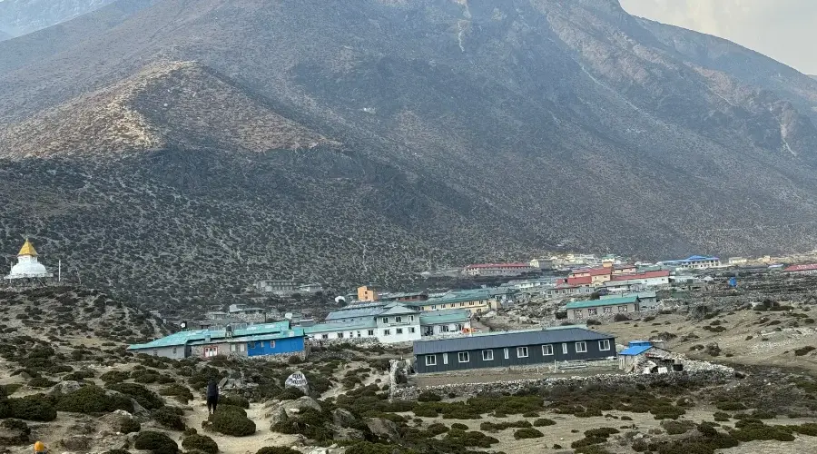 Amazing arid view of Namche region.