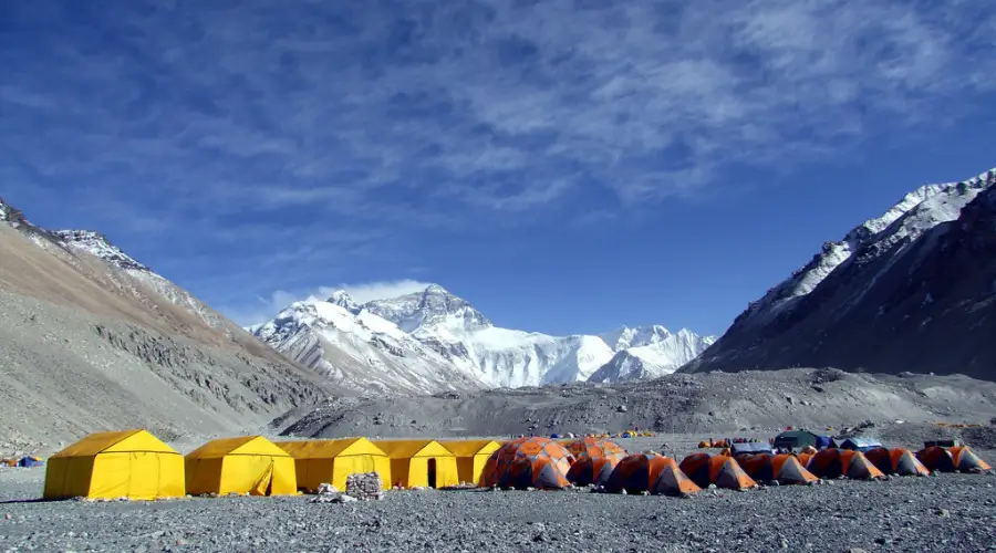 Tents beneath Everest