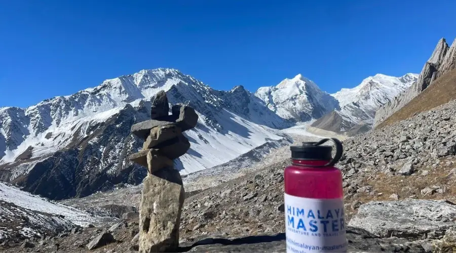 Mountain range seen from Manaslu Circuit Trek