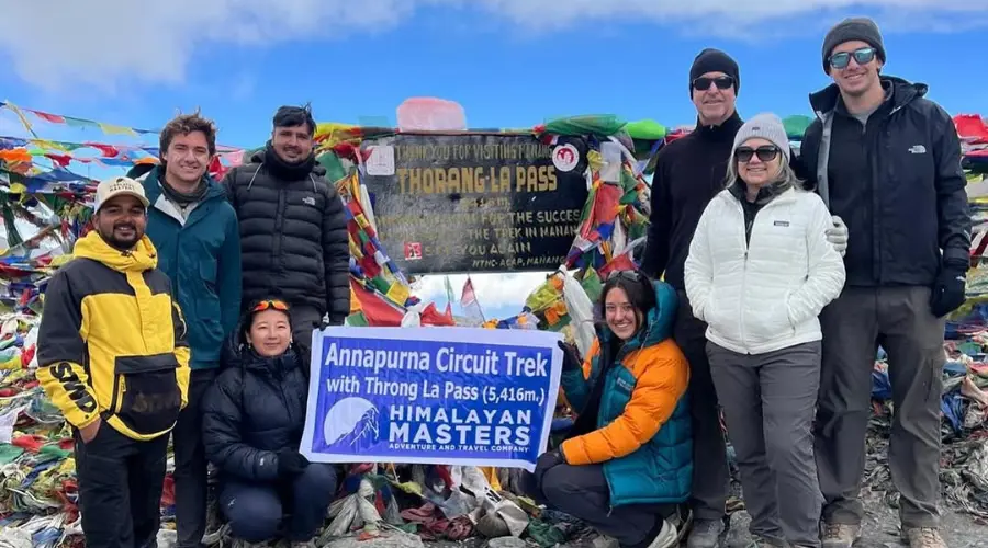 Himalayan Masters' Team at Thorong La Pass