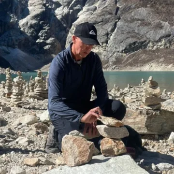 Trekker at Birendra Lake