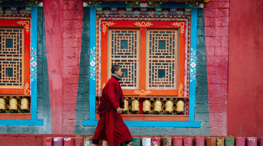 Young Monk at Tengboche Monastery Everest