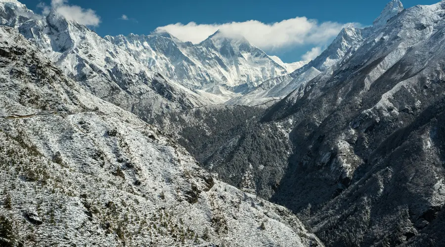 Everest region during winter