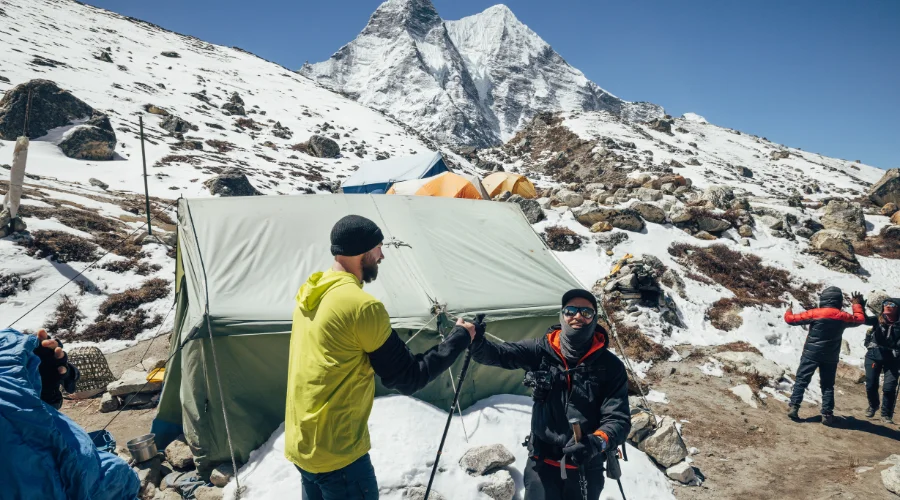 Tents accommodation in Island Peak Base Camp