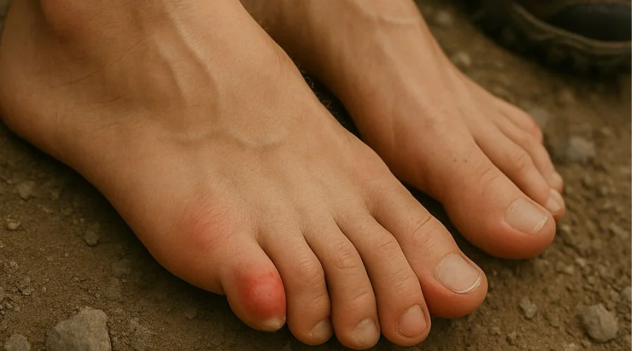 An AI generated Image of Blisters on your feet