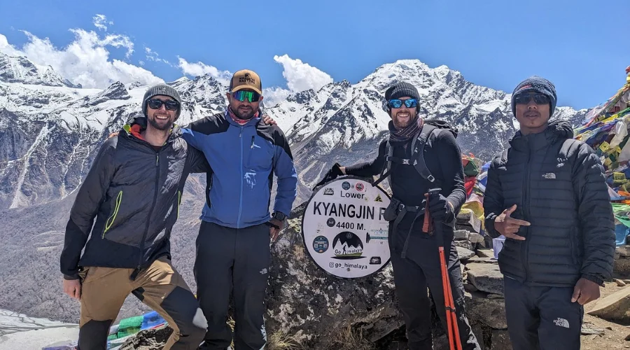 Himalayan Masters team at lower Kyanjin Ri