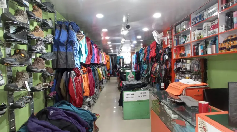A store in Thamel selling hiking gears