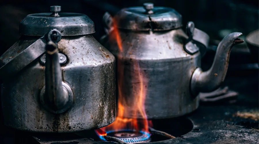 Boiling Water in Nepali Kettles