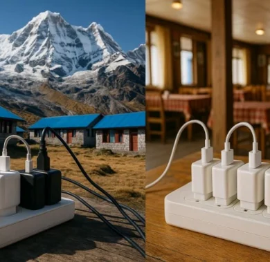 Charging on Annapurna Base Camp Trek