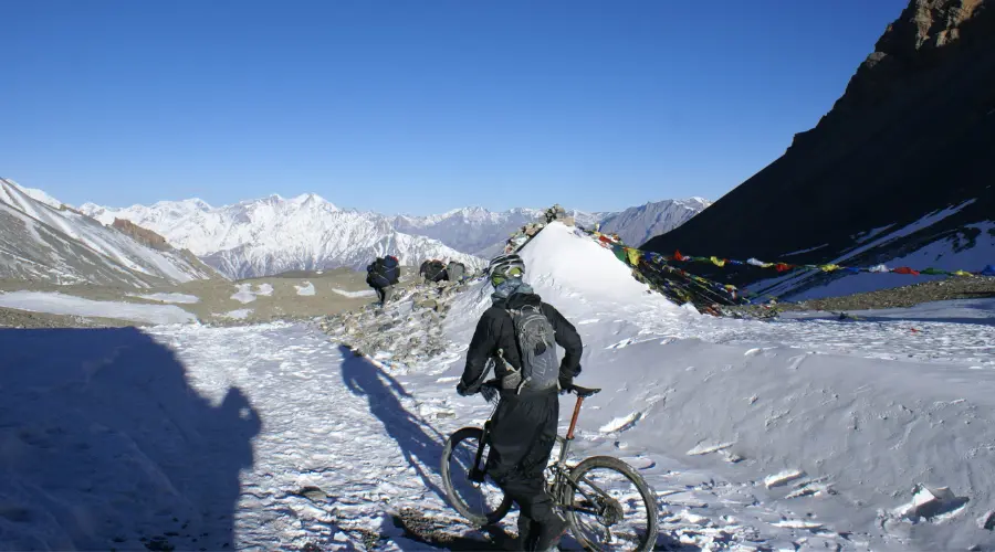 Mountain bike in the Himalayan region of Nepal