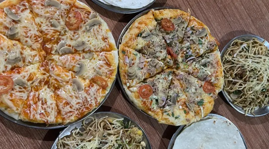 Pizza made with yak cheese in the Himalayas