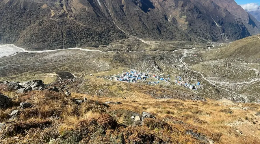 Rocky regions in the Himalayas - Langtang Village